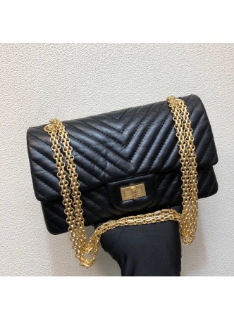 CHANEL 2.55 CLASSIC VINTAGE FLAP BAG CHEVRON 